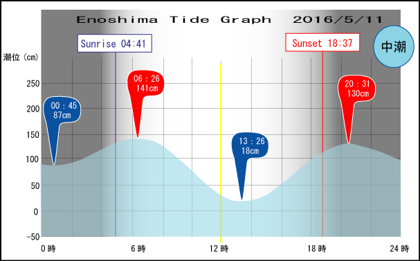 Jerry　の　Tide gragh Enoshima　