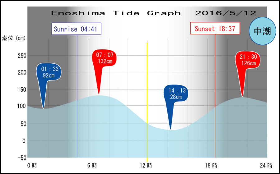 Jerry　の　Tide gragh Enoshima　