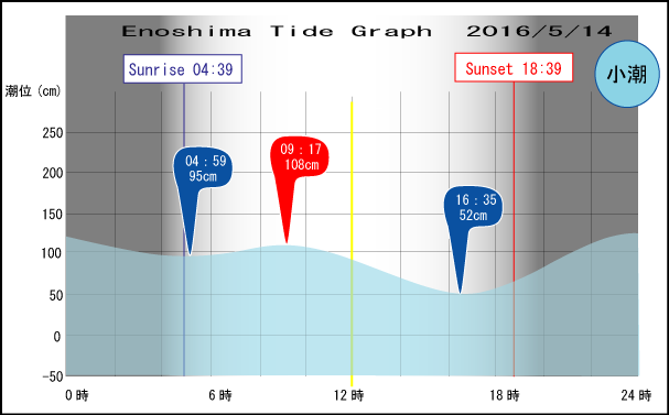 Jerry　の　Tide gragh Enoshima　