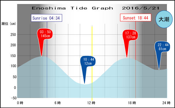 Jerry　の　Tide gragh Enoshima　