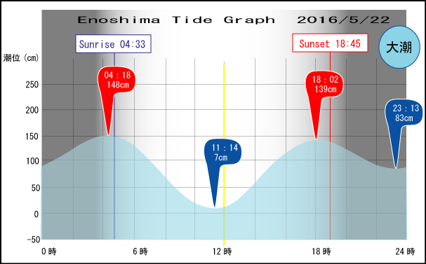 Jerry　の　Tide gragh Enoshima　