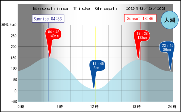 Jerry　の　Tide gragh Enoshima　
