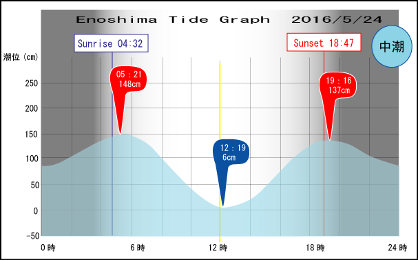 Jerry　の　Tide gragh Enoshima　