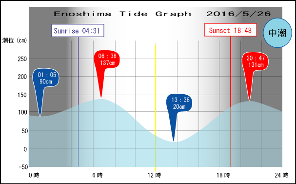 Jerry　の　Tide gragh Enoshima　