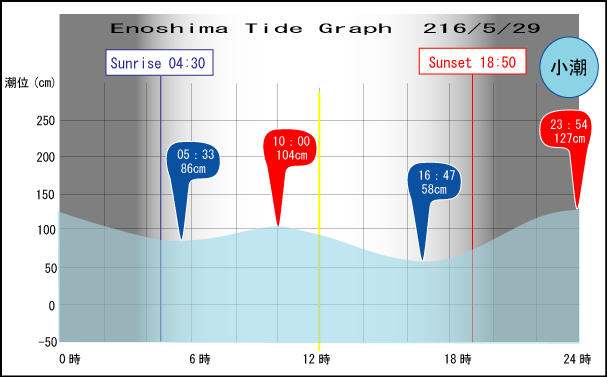 Jerry　の　Tide gragh Enoshima　