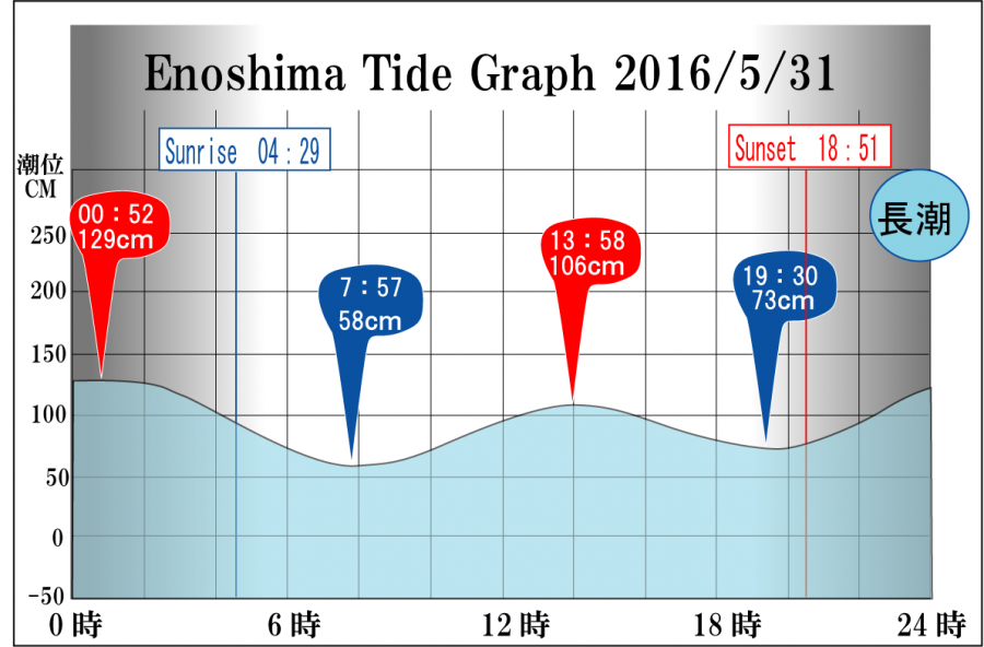Jerry　の　Tide gragh Enoshima　