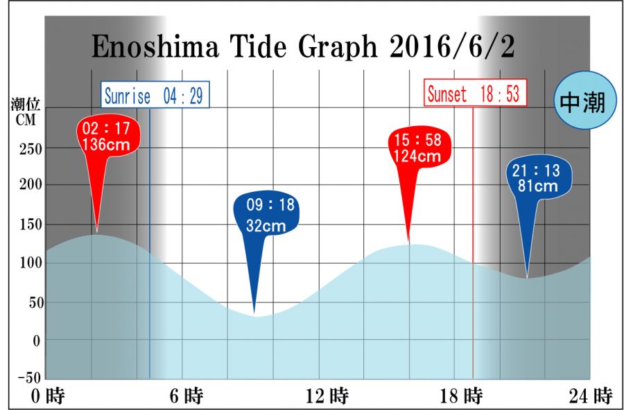 Jerry　の　Tide gragh Enoshima　
