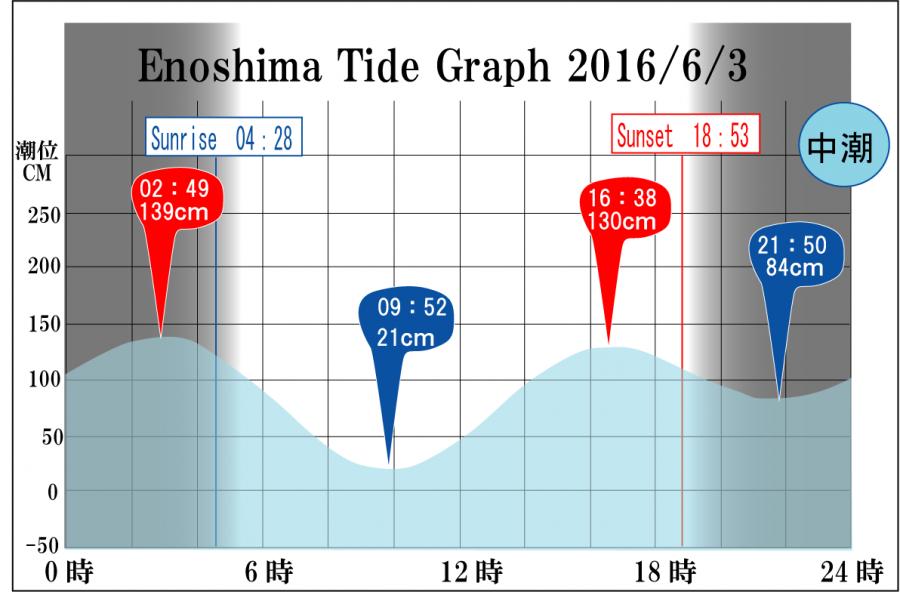 Jerry　の　Tide gragh Enoshima　