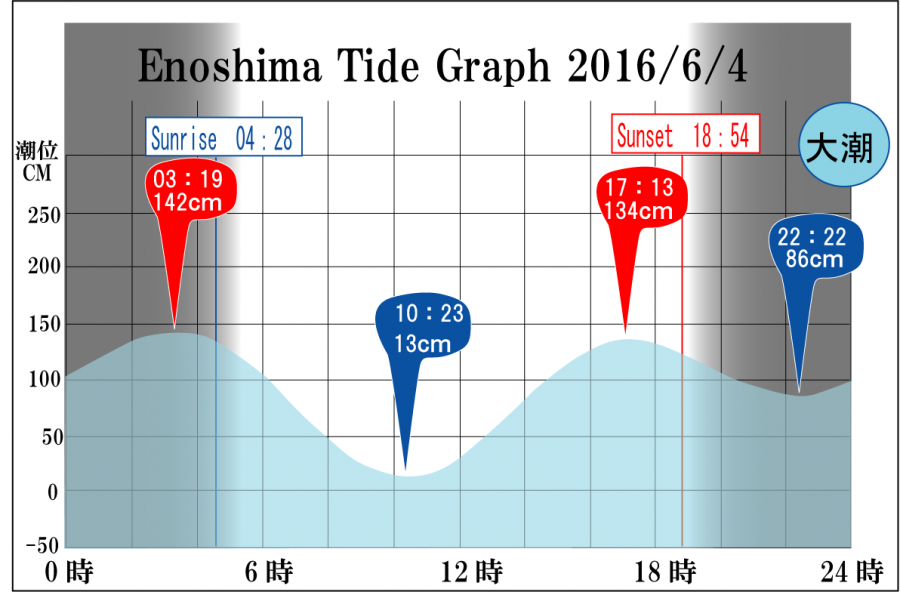 Jerry　の　Tide gragh Enoshima　