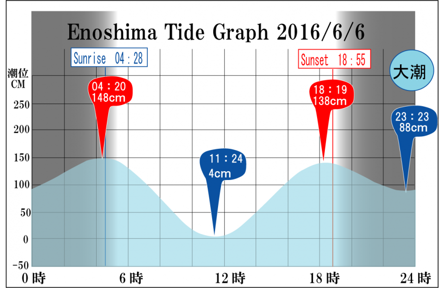 Jerry　の　Tide gragh Enoshima　