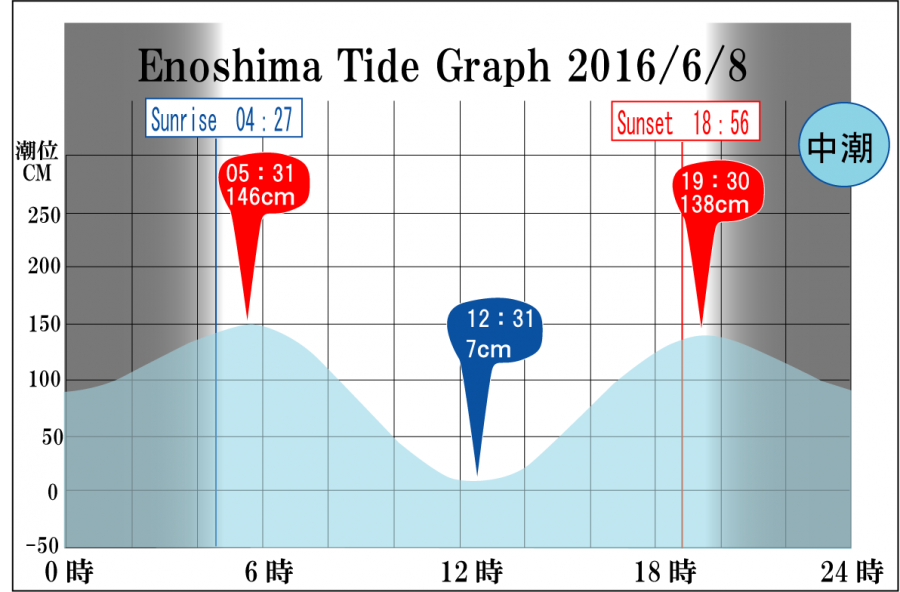 Jerry　の　Tide gragh Enoshima　