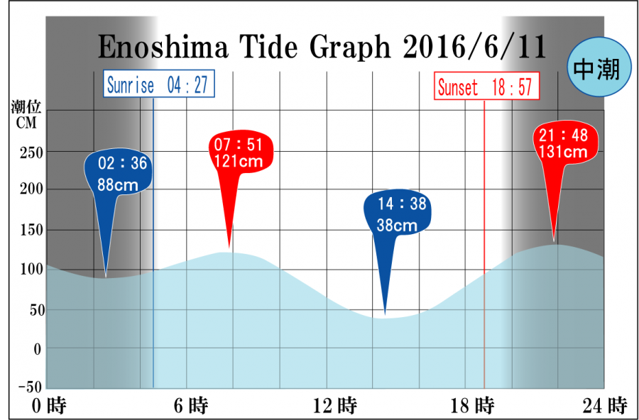 Jerry　の　Tide gragh Enoshima　