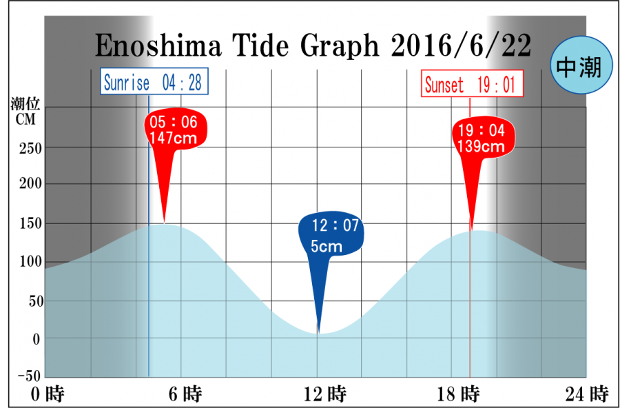 Jerry　の　Tide gragh Enoshima　