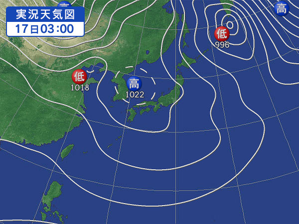 天気図・台風情報＆お知らせ！