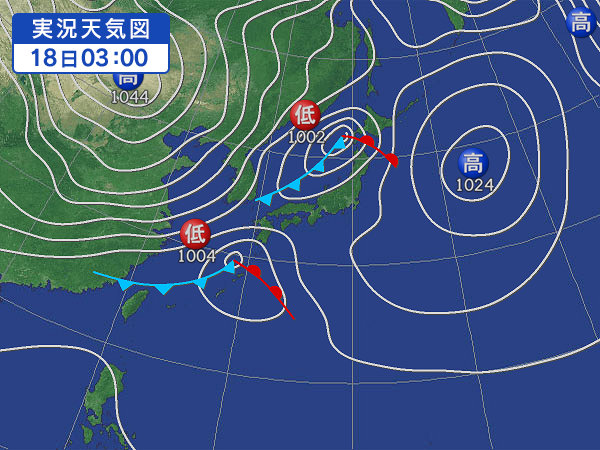 天気図・台風情報＆お知らせ！