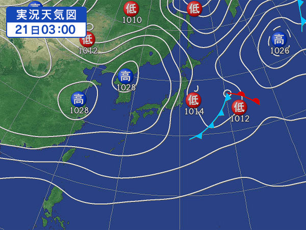 天気図・台風情報＆お知らせ！