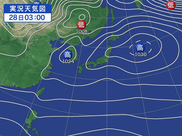 天気図・台風情報＆お知らせ！