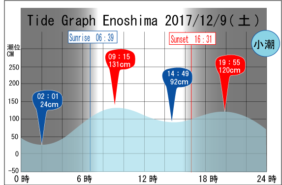 Jerry　の　Tide gragh Enoshima　