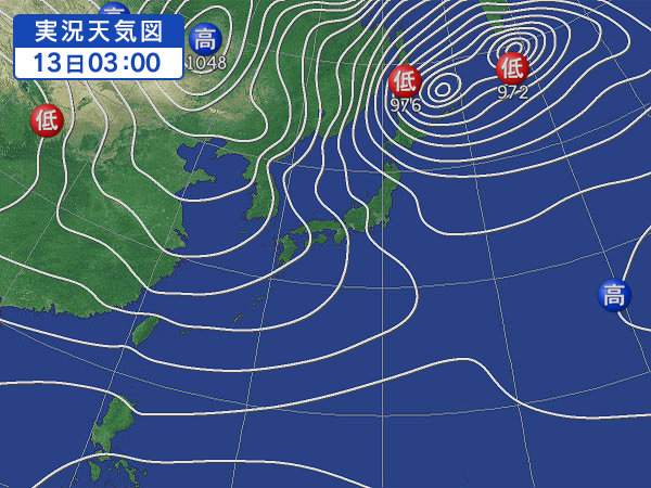 天気図・台風情報＆お知らせ！