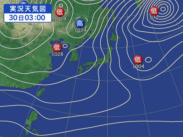 天気図・台風情報＆お知らせ！