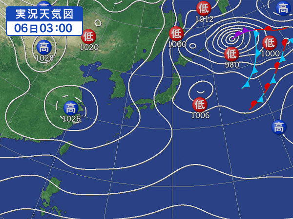 天気図・台風情報＆お知らせ！