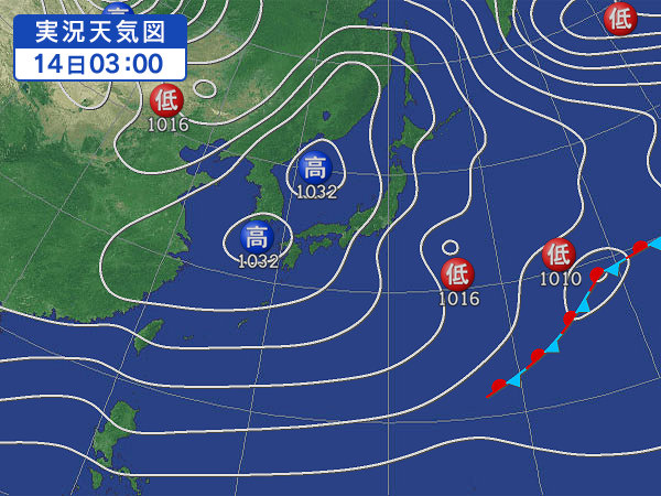 天気図・台風情報＆お知らせ！