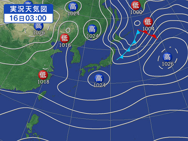 天気図・台風情報＆お知らせ！