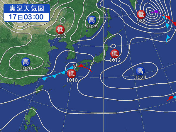 天気図・台風情報＆お知らせ！