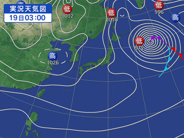 天気図・台風情報＆お知らせ！
