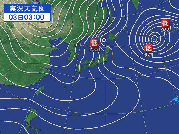 天気図・台風情報＆お知らせ！