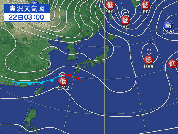 天気図・台風情報＆お知らせ！