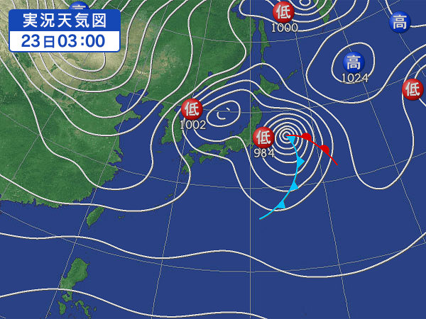 天気図・台風情報＆お知らせ！