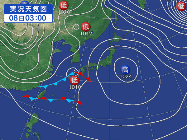 天気図・台風情報＆お知らせ！
