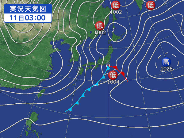 天気図・台風情報＆お知らせ！