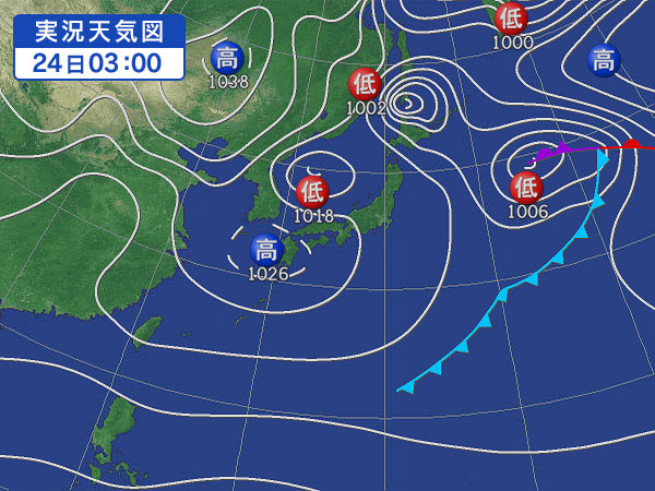 天気図・台風情報＆お知らせ！