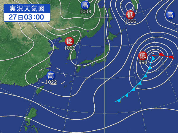 天気図・台風情報＆お知らせ！