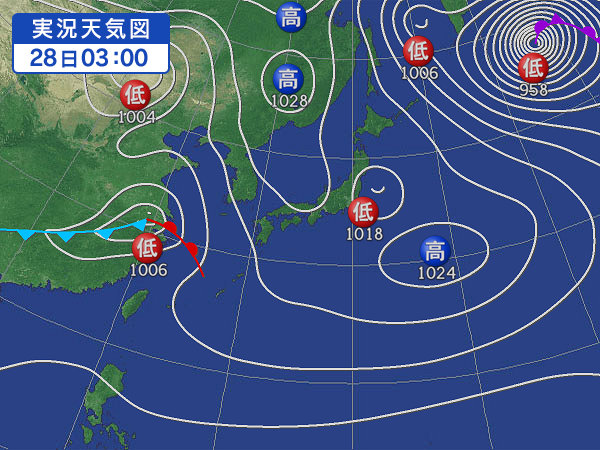 天気図・台風情報＆お知らせ！