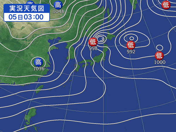天気図・台風情報＆お知らせ！