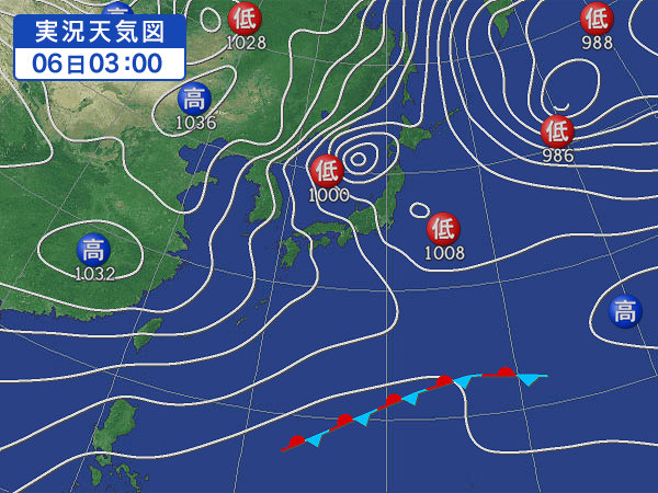 天気図・台風情報＆お知らせ！