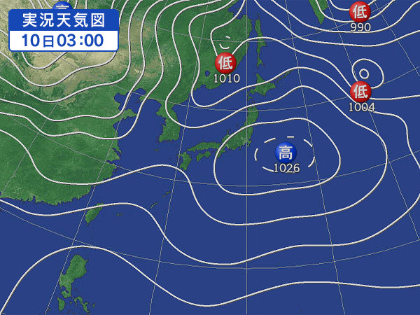 天気図・台風情報＆お知らせ！