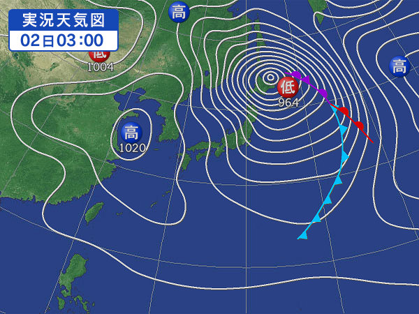 天気図・台風情報＆お知らせ！