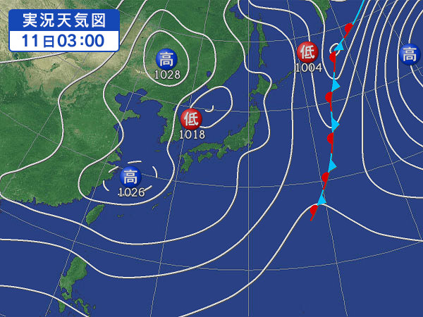 天気図・台風情報＆お知らせ！