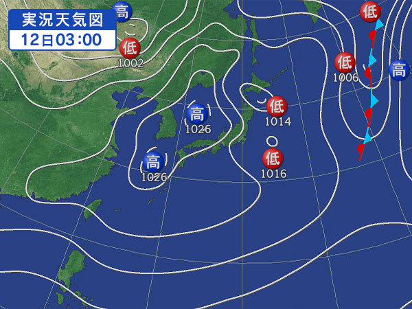 天気図・台風情報＆お知らせ！