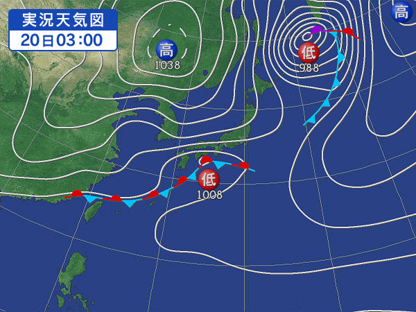 天気図・台風情報＆お知らせ！