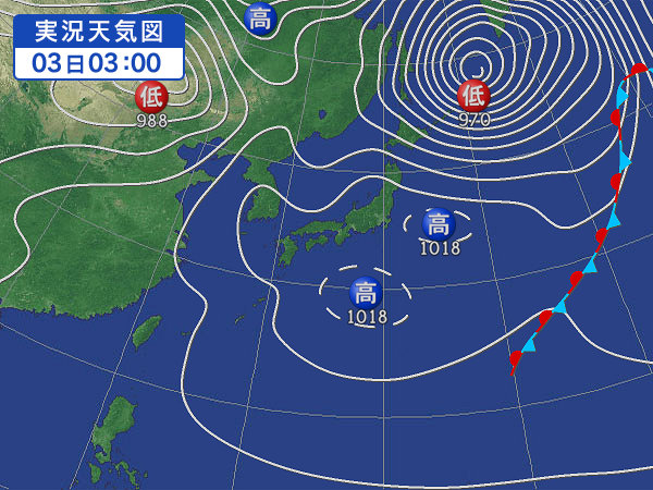 天気図・台風情報＆お知らせ！