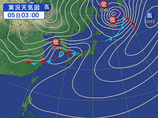 天気図・台風情報＆お知らせ！