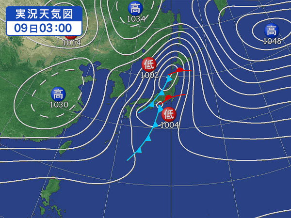 天気図・台風情報＆お知らせ！