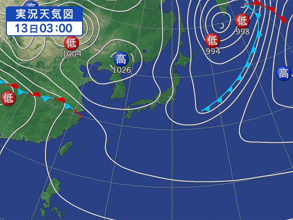 天気図・台風情報＆お知らせ！