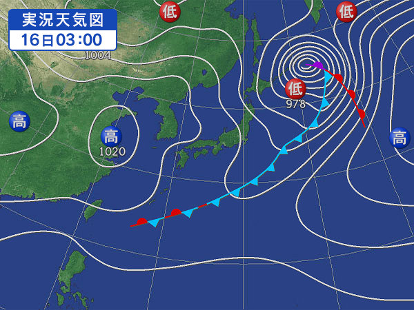 天気図・台風情報＆お知らせ！