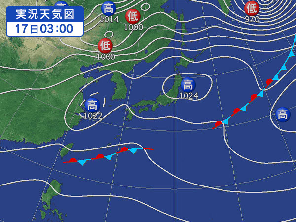 天気図・台風情報＆お知らせ！
